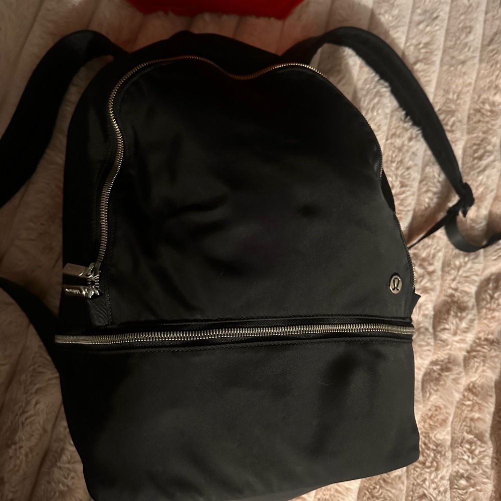 lululemon athletica Black Backpack with Silver Accents